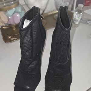 Jessica Simpson Black Mesh Ankle Booties